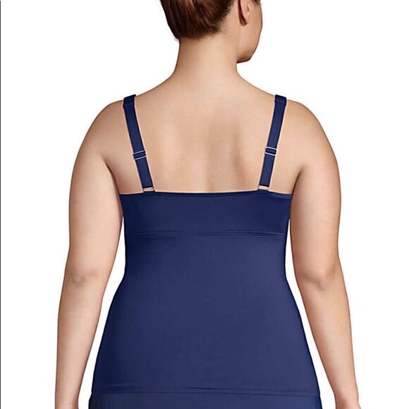 Land’s End Plus and Standard size v neck underwire tankini top blue Various - Picture 5 of 6